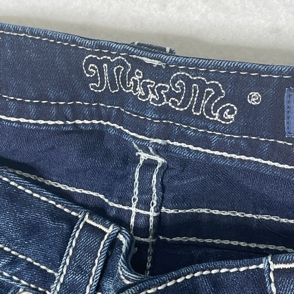 Miss Me Red Aztec Accent Jewel Bootcut Lowrise Jeans Size 29 Sequin Rhinestone - Picture 11 of 11